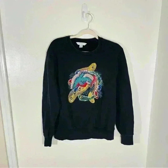 Eleven Paris Nolan Embroidered Crew Neck Pullover Sweatshirt - Picture 2 of 6